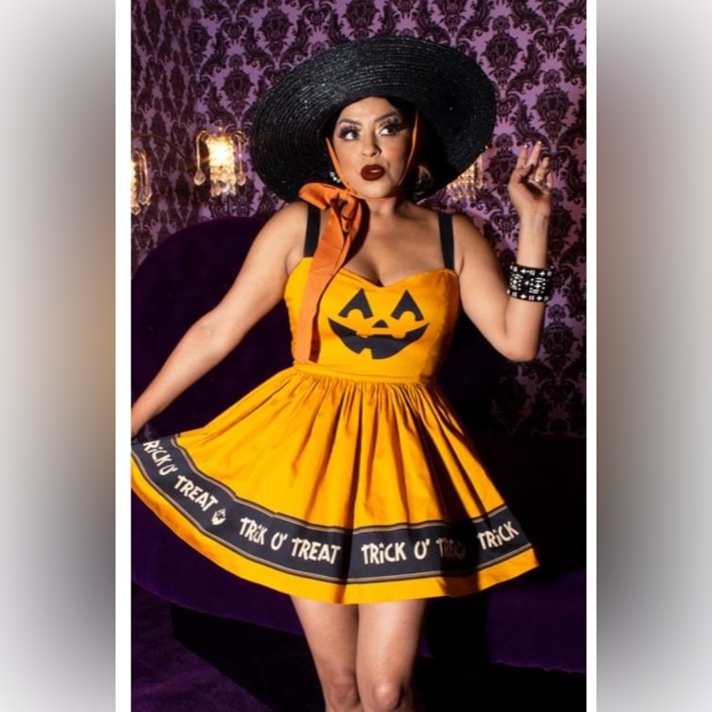 RARE Sold Out Oblong Box - Pumpkin Prudence dress